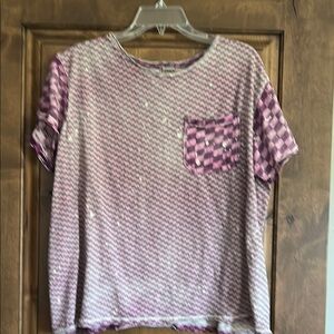 Magnolia Pearl Pink and Purple Short Sleeve Tee